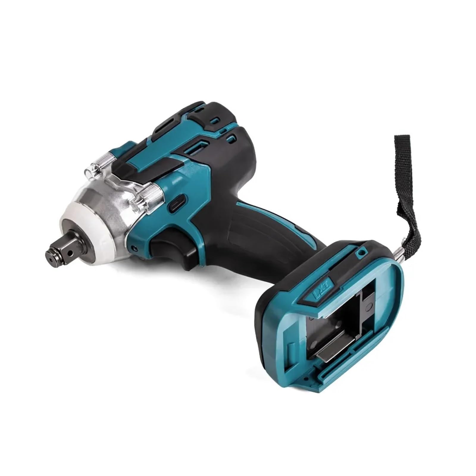 Llave de Impacto Llave De Impacto Eléctrica De 18V, Llave De Vaso Recargable De 1/2, Inalámbrica, Sin Batería, Impacto De Alta Potencia En Reparación De Automóviles(B)