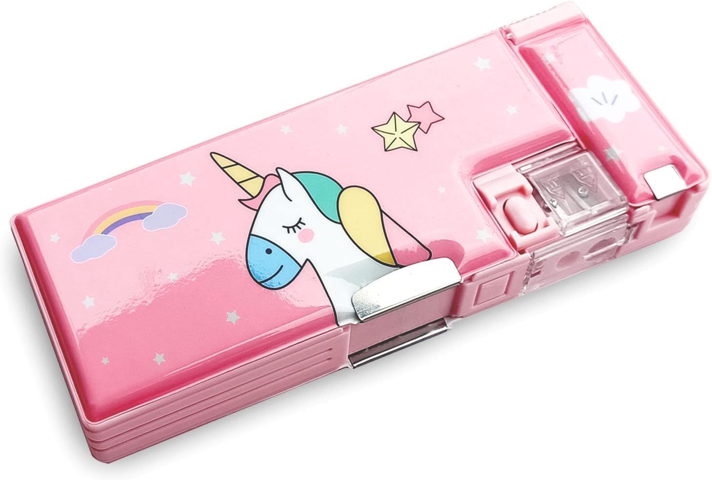 SUPER TOY Plastic Double Sided Pencil Box For Girls Unicorn Design Magnetic Pencil Box Multiple Compartment For Kids Birthday Gift School, Multicolor (B0B5XDW77L) Amazon Price History, Amazon Price Tracker