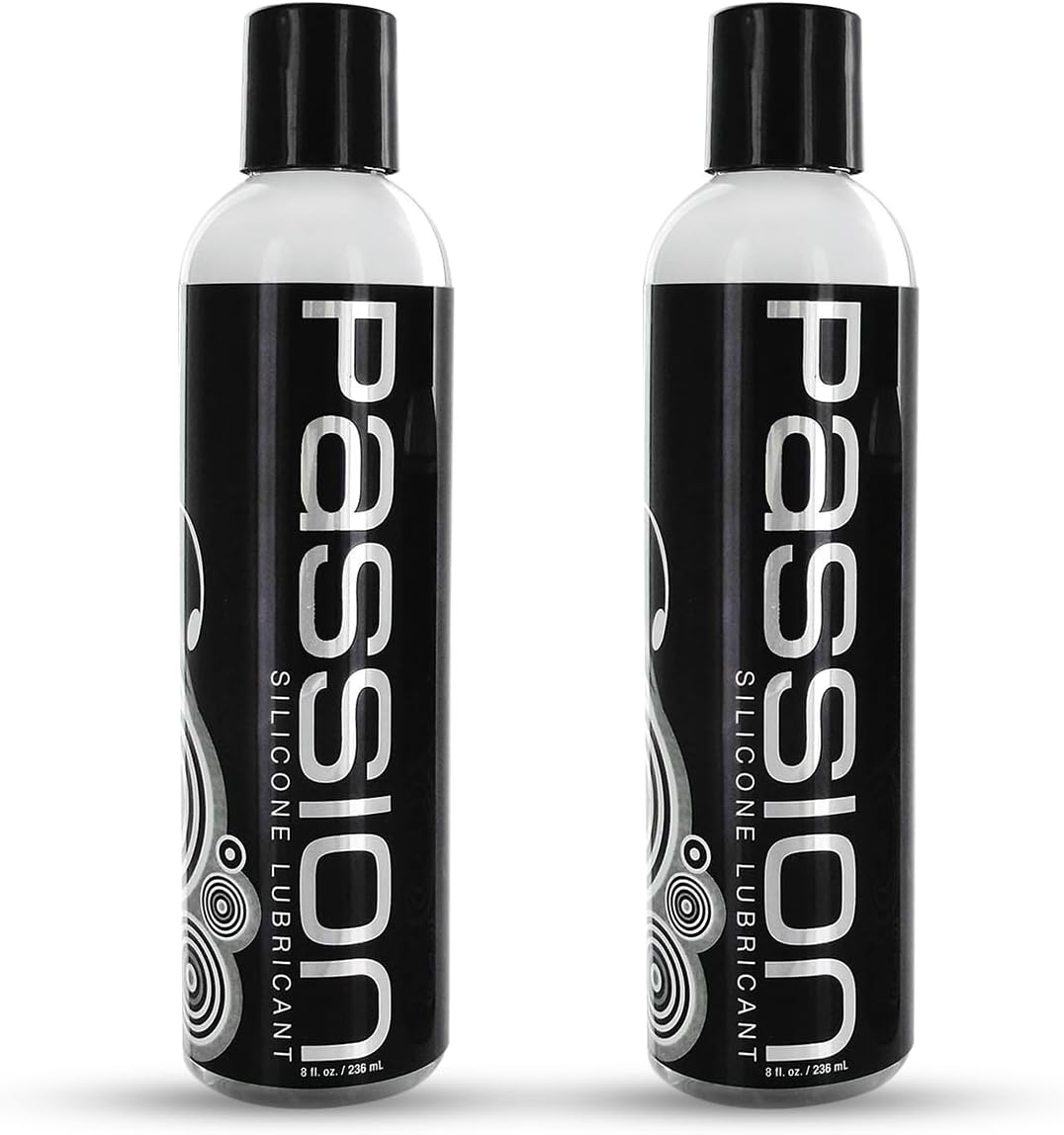 Passion Premium Silicone Lubricant Twin Pack, 16 Fl Oz - Long-Lasting, Non-Sticky Formula, Made in USA, Smooth Application for Comfort - 16 Fl Oz (Pack of Two)