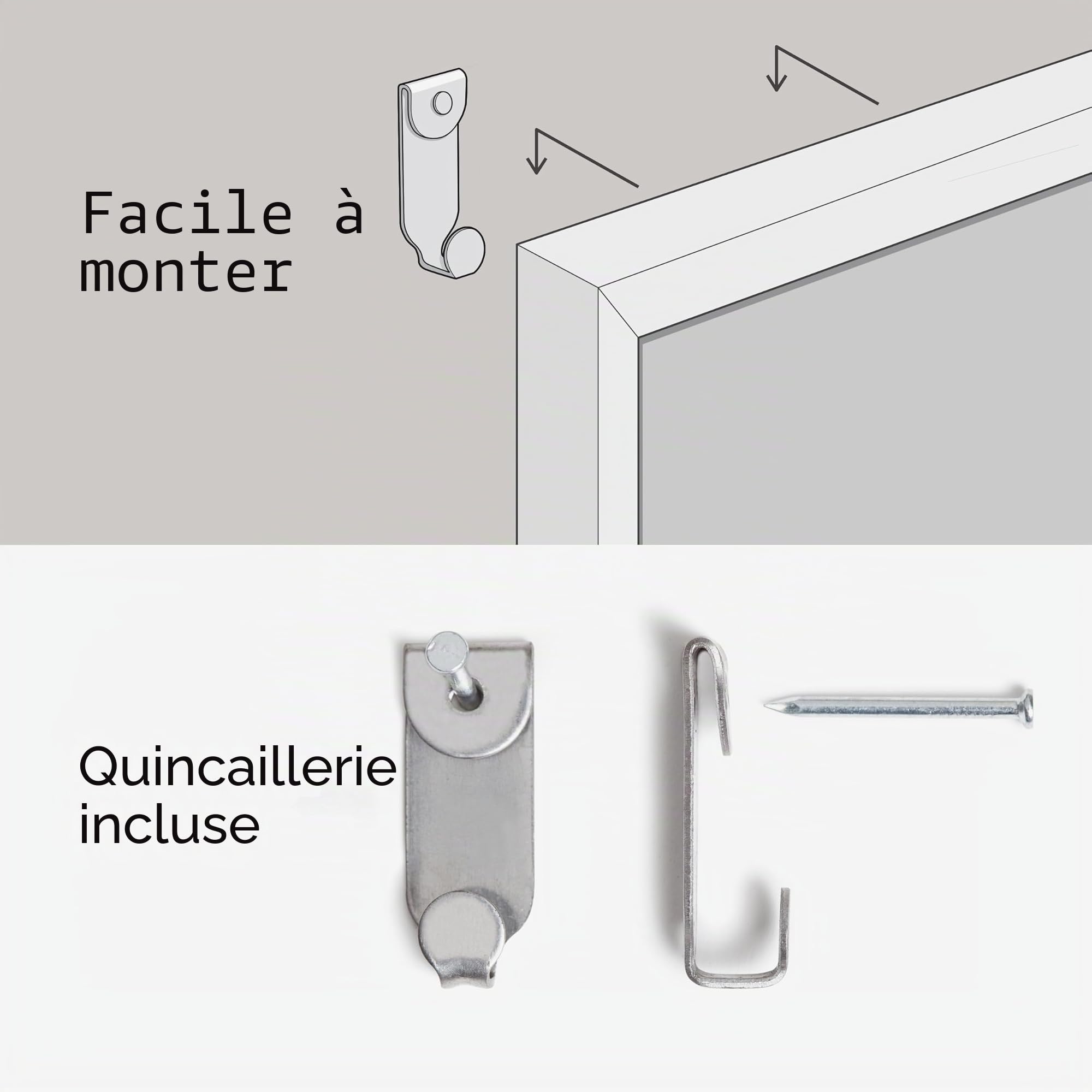 U Brands Tableau noir craie, Tableau magnétique mural 91 x 61 cm, Surface mate aimantée, Cadre bois rustique, Pour bureau maison école, Idéal pour organisation et créativité