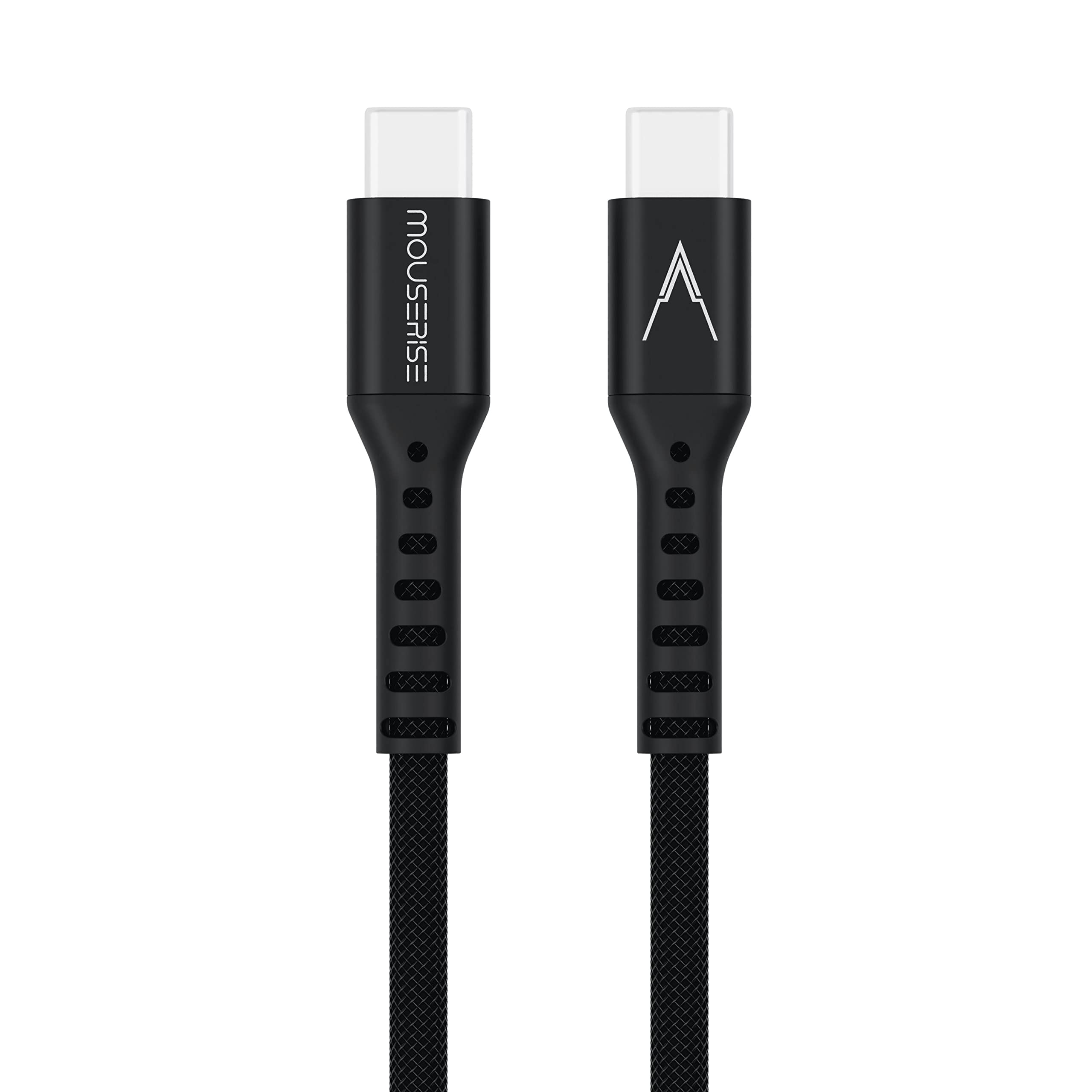 MOUSERISE Velocity 100W E-Marked Type-C to Type-C 5A Data Cable, Nylon Braided Super Fast Charging Compatible with MacBook, Samsung, Google Pixel, OnePlus, Asus, Huawei, (Length - 1M, Colour - Black) (B0BB6WQRD4) Amazon Price History, Amazon Price Tracker