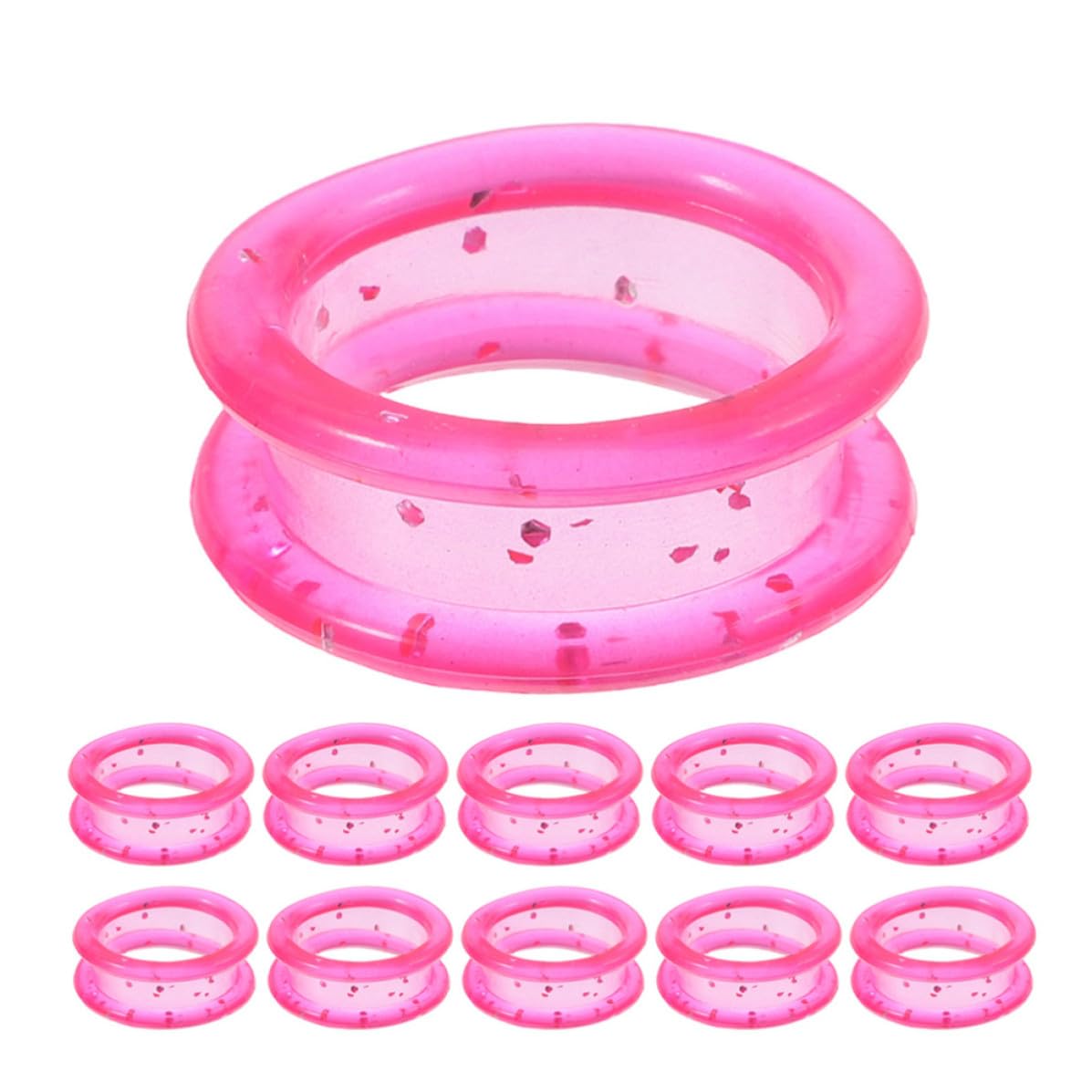 20pcs Pink Silicone Scissors Finger Rings for Dog Grooming Shears