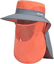 VanderHOME Chapeau Randonnée Homme Femme Anti UV Respirant Chapeau de Pêche avec Protection du Cou et Visage Chapeau Large Bord Homme Femme pour Camping Voyage