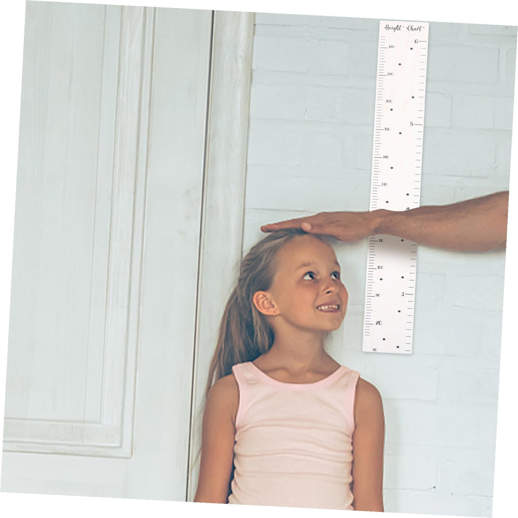 Medidor Altura Madera Gráfico Crecimiento para Decoración Pared Habitación Infantil Fácil Instalación Duradero Seguro Madera Natural