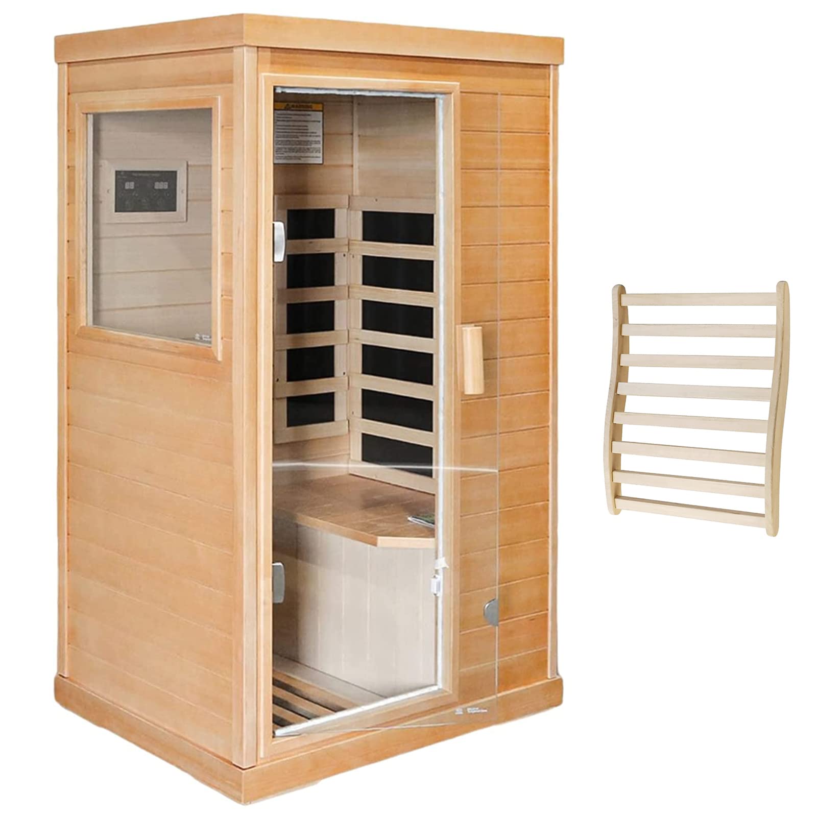 Buy Dxacvkc Wooden Far Infrared Sauna Room, Canadian Hemlock 12 Person