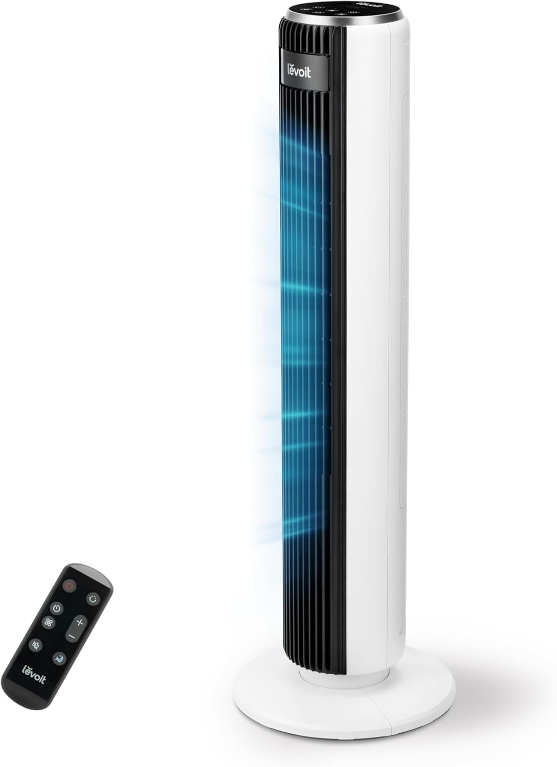 LEVOIT Ventilateur Colonne Silencieux 92cm, 23 dB, 5 Vitesses, 4 Modes, Télécommande, Minuterie 12h, Oscillation 90°, 33W Économique