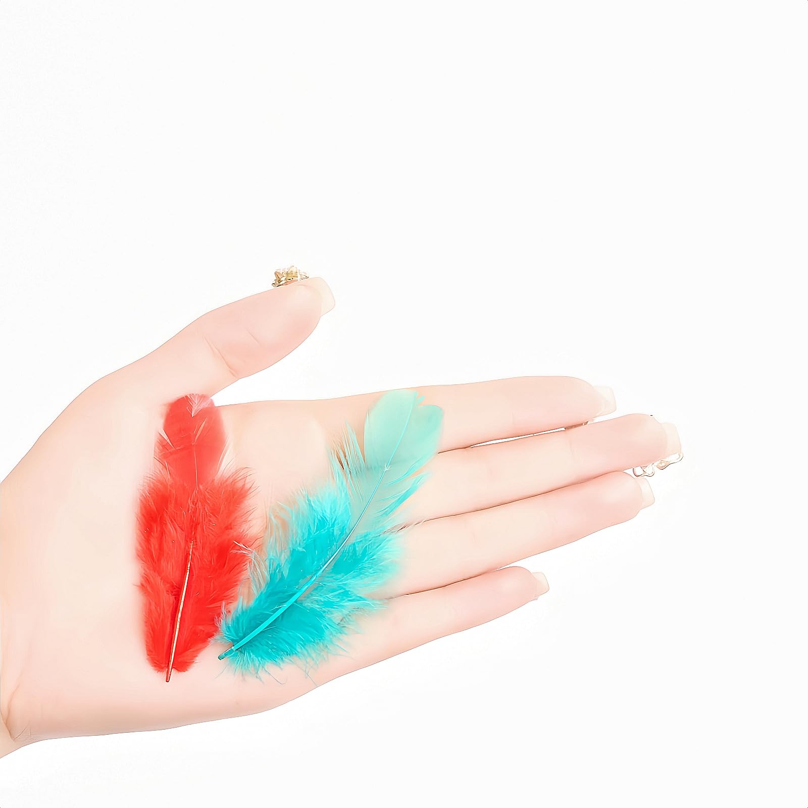 Colorful Feathers 350pcs Craft Feathers 3-5inch Bulk Feathers for Crafting Crafting Kindergarten DIY Crafts,Wedding Home Party Decorations,Dream Catcher,Hair,hat Decorating Supplies