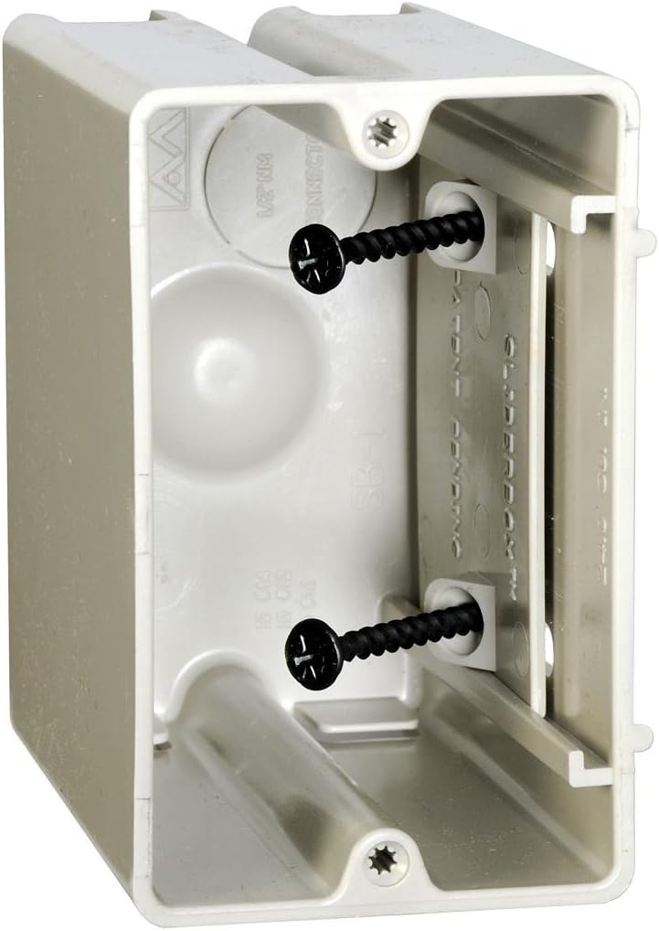 Allied Moulded SB-1 SliderBox Single Gang Adjustable Outlet Box