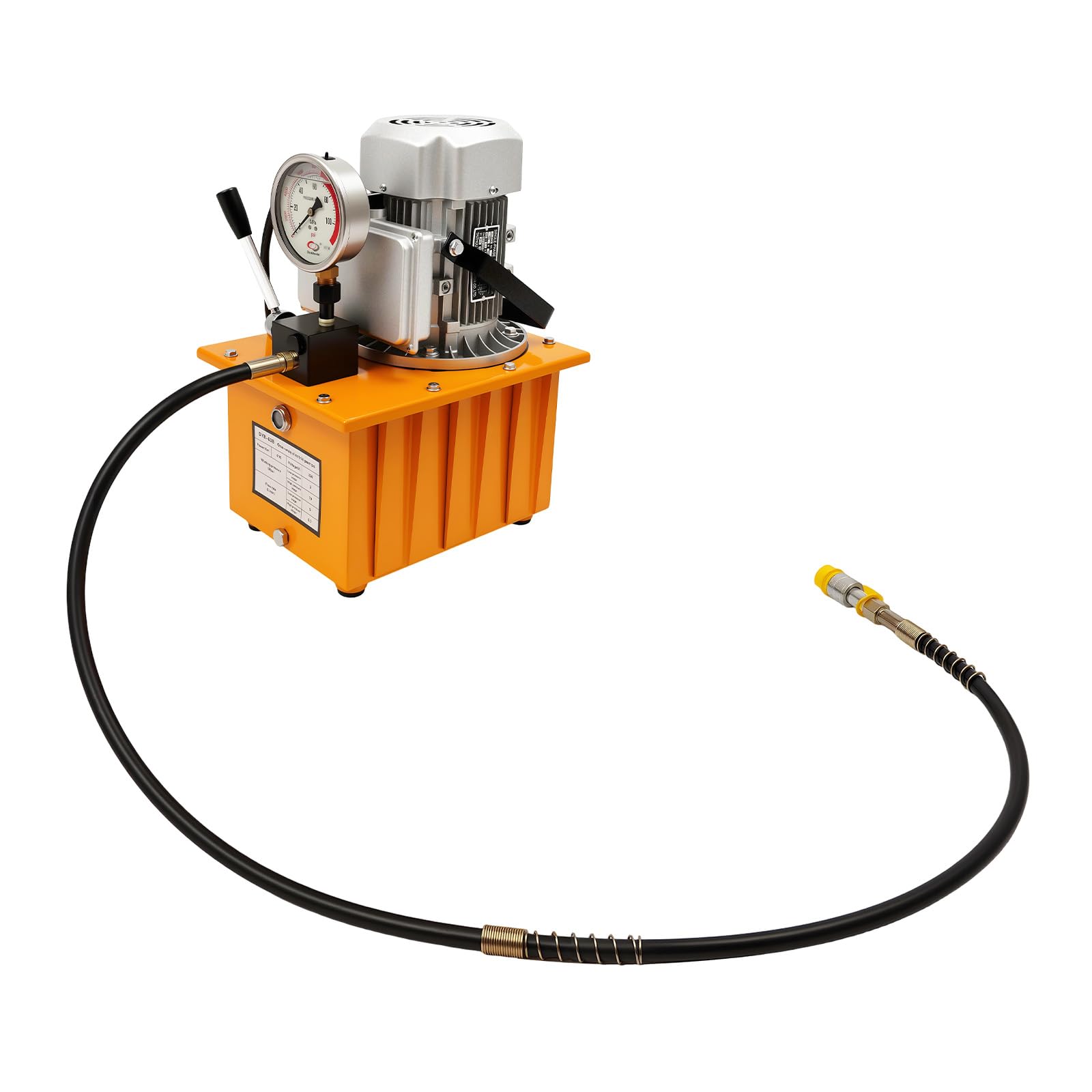 Bomba hidráulica eléctrica 750 W 220 V unidad hidráulica bomba electrohidráulica bomba electrohidráulica bomba 2 – 70 Mpa, depósito de combustible de 7 L, para elevación, impresión, flexión