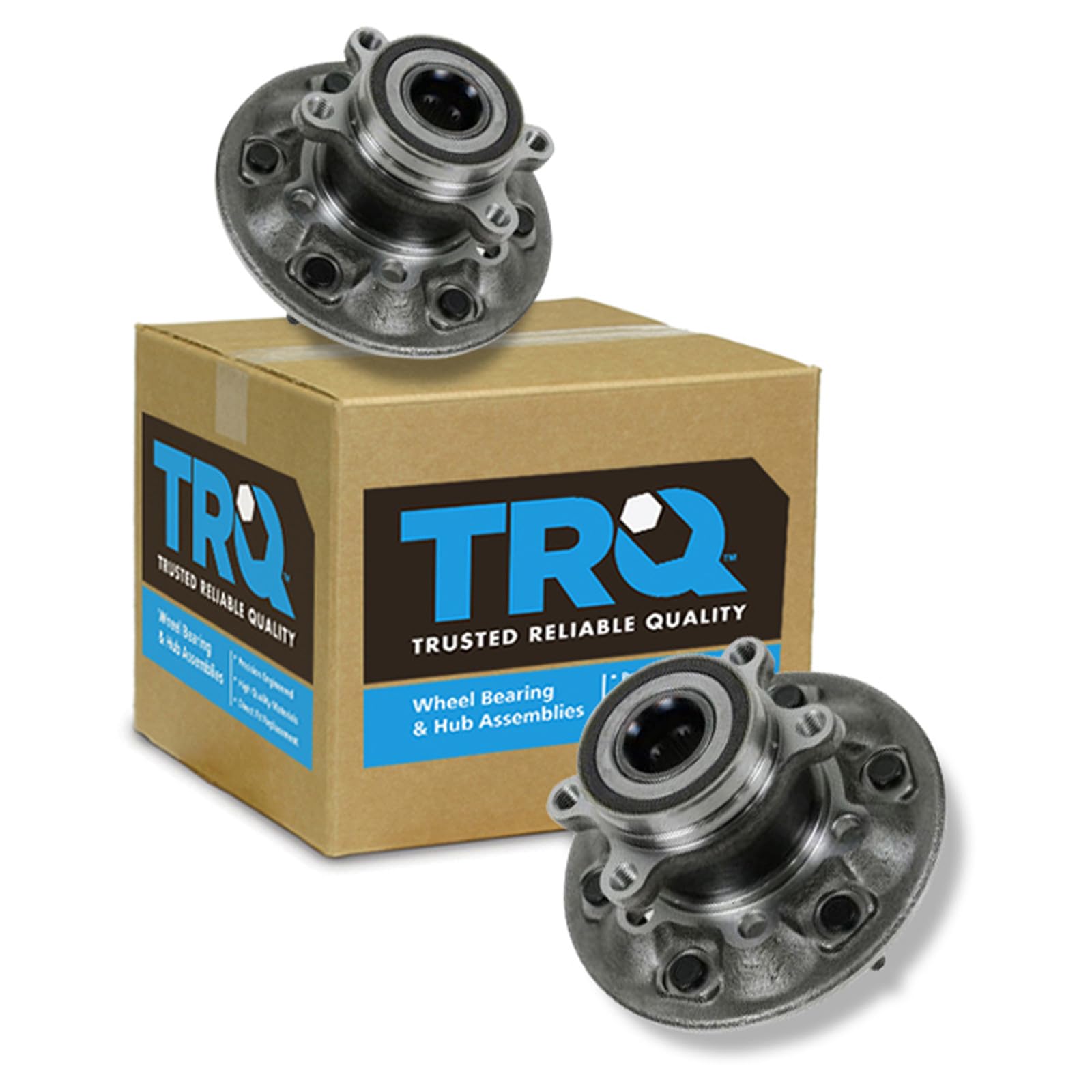 TRQ Front Driver and Passenger Side Wheel Bearing and Hub Assembly Set 2