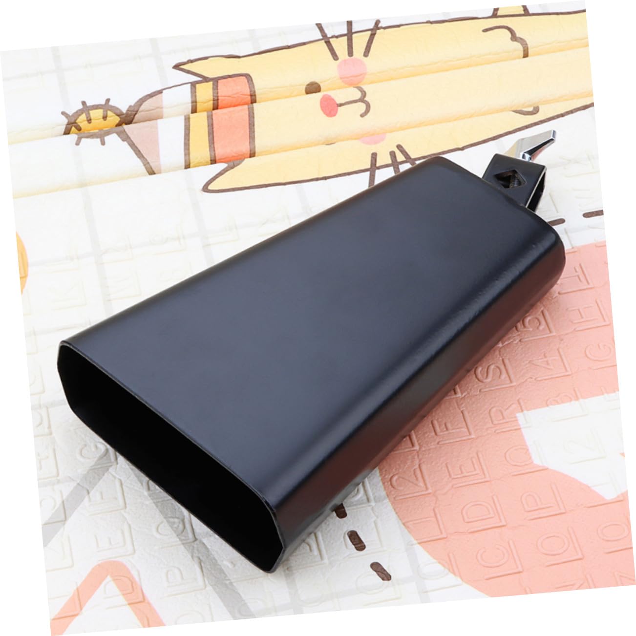 TOYANDONA Ergonomiczny Czarny Cowbell Do Zestawu Perkusyjnego Trwały Instrument Muzyczny Praktyczny Dodatek dla Miłośników Perkusji i Rozwijania Rytmu Chłopiec Dziewczynka
