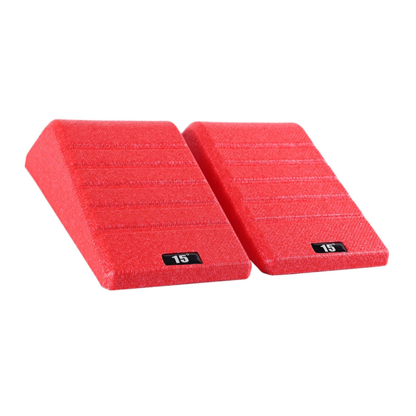 Pegciuho 2 Pieces Squat Wedge Block, Heel Raise, Incline Board, Multifunctional And Balance Board, Block, Red