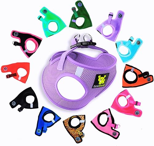 EcoBark - Arnés reflectante para perro, arnés de malla ultra acolchado para perros miniatura, pequeños y medianos, respetuoso con el medio ambiente,