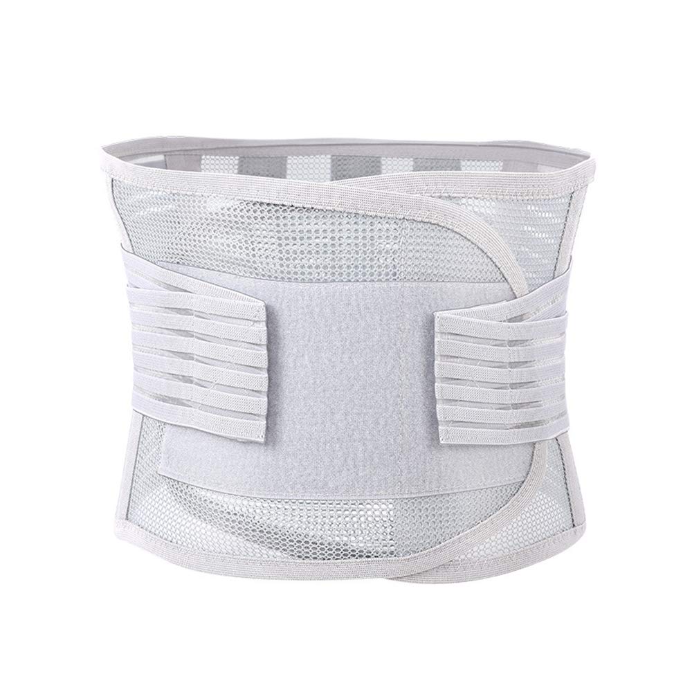 Faja Lumbar para Hombres Mujeres, Cinturón de Apoyo Lumbar con Correas de Compresión Ajustables para Alivio del Dolor en Parte Baja de Espalda,XL