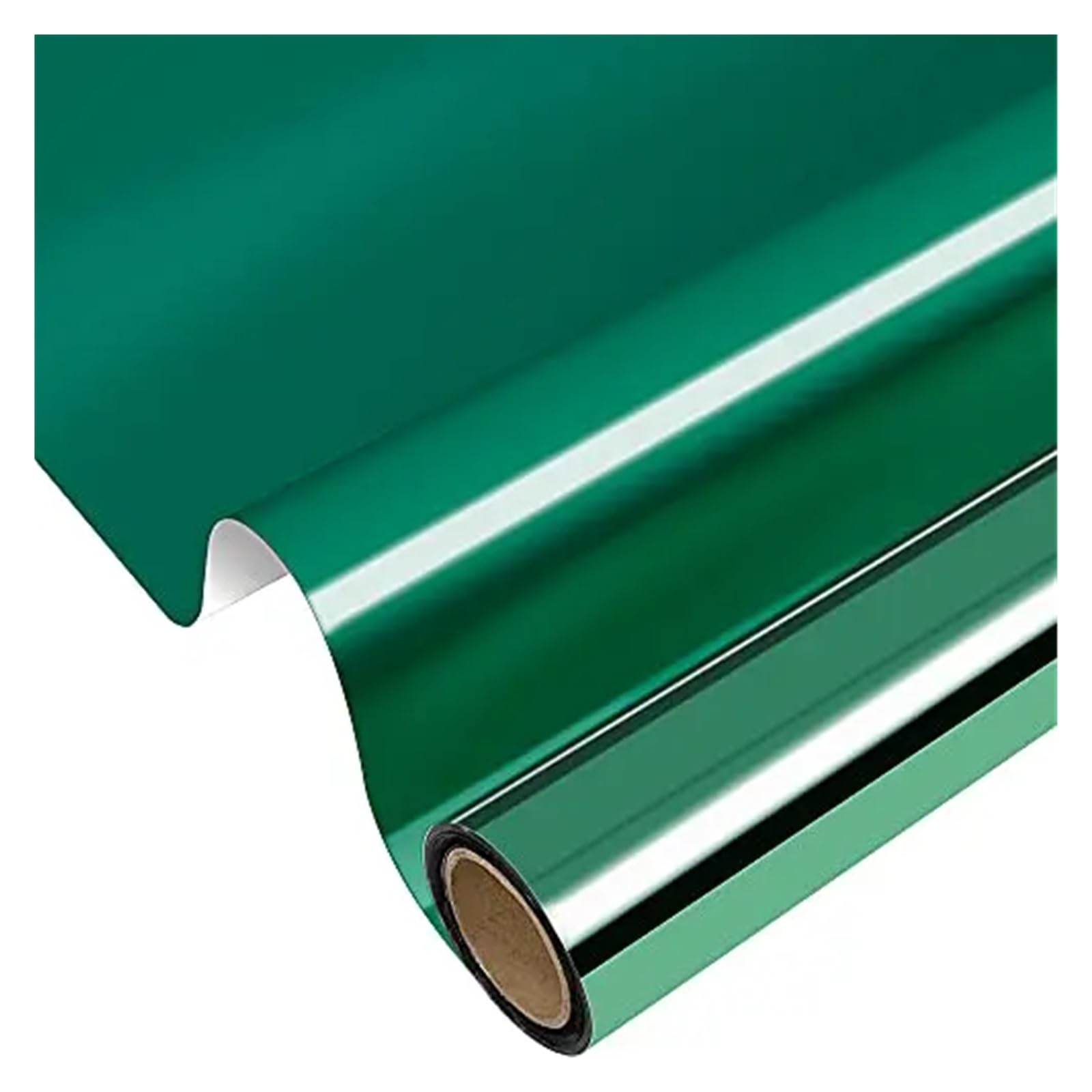 Green Silver Window Film Heat Insulation UV-Proof Protect Privacy Static Cling Explosion-proof One-Way PVC Tint For Windows(50x600cm)