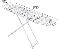 Vista 2 de Tabla de planchar de tamaño completo, tabla de planchar con soporte de plancha, tablas de planchar pequeñas de altura ajustable para espacios