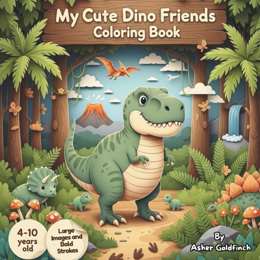 My Cute Dino Friends Coloring Book