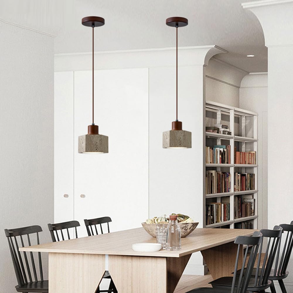 Lampadario a sospensione in pietra naturale in stile industriale americano