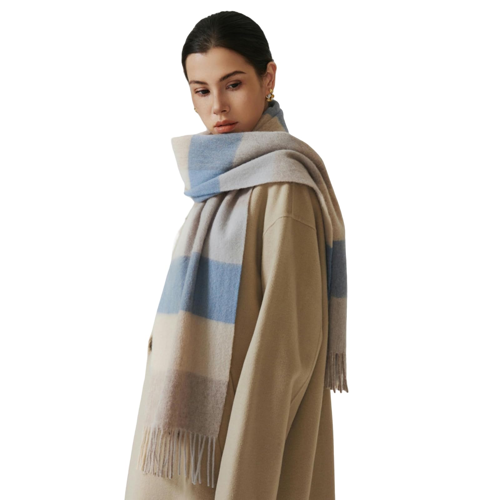JOASIS Schal Für Damen Winter Frauen Imitation Wolle Schal High-end Verlängerte Einfache Damen Plaid Vielseitige Halsschal-a23-180 * 30cm