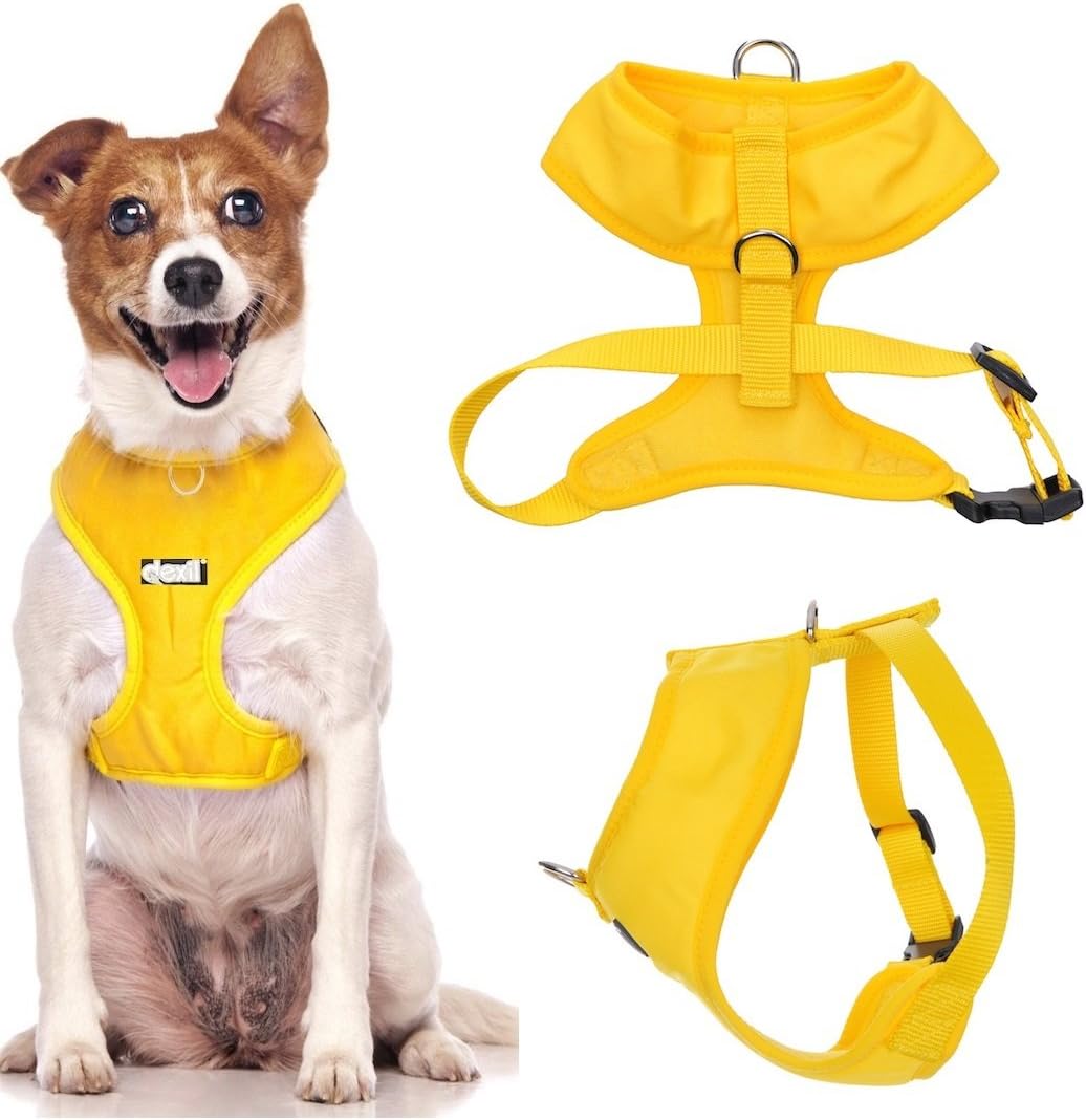 Dexil Elite Range Luxury Padded Waterproof Adjustable Back and Front Ring Non-Pull Xsmall Pet Dog Vest Harness (Sunburst Yellow - Image 3