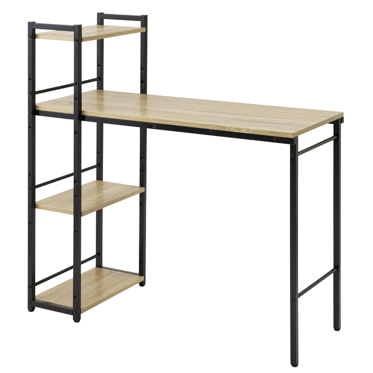 Amazon.co.jp: 永井興産 パソコンデスク 机 幅100cm 左右入替可 ラック Amazon.co.jp: 永井興産 パソコンデスク 机 幅100cm 左右入替可 ラック