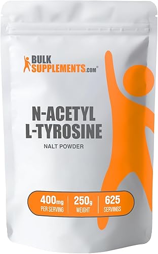 BULKSUPPLEMENTS.COM Polvo de N-acetil L-tirosina (NALT) - Suplemento de tirosina - Enfoque amino - Polvo de tirosina L - N acetil L tirosina -
