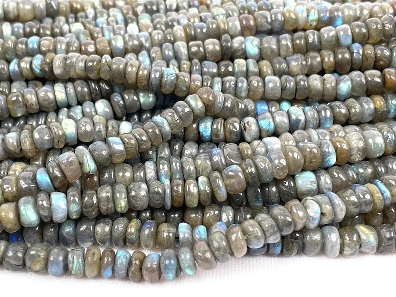 Perles en labradorite naturelle de 8mm pour des bijoux d'exception
