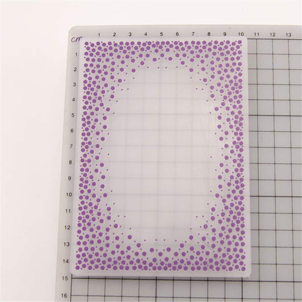 Christmas Snowfall Dots Frame Window Plastic Embossing Folder for Scrapbook DIY Album Card Tool Plastic Template Folders