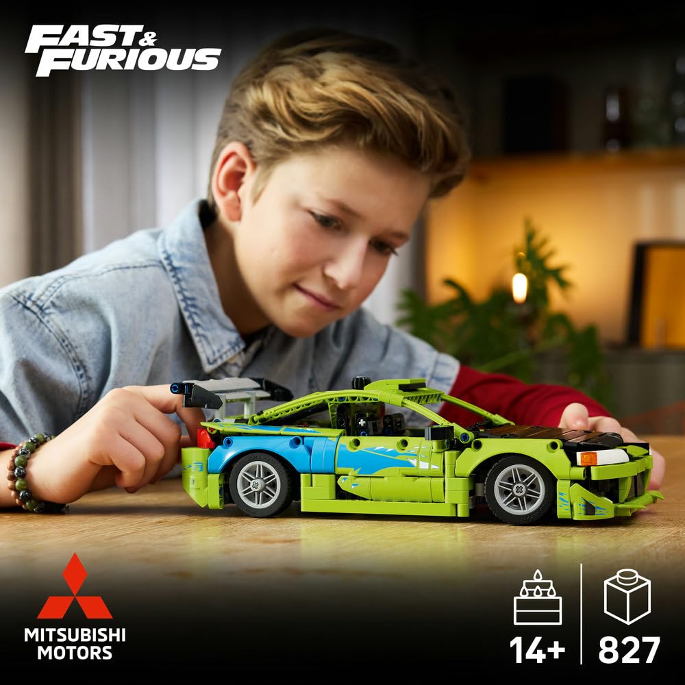 LEGO Technic Samochód Fast and Furious Mitsubishi Eclipse 42229 | Model filmowego auta, klocki konstrukcyjne, prezent dla fana motoryzacji 14+, zestaw dla nastolatków, 827 elementów