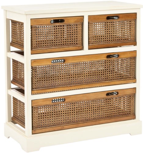 Safavieh Jackson Barley & Cane 4-Drawer Storage Cabinet