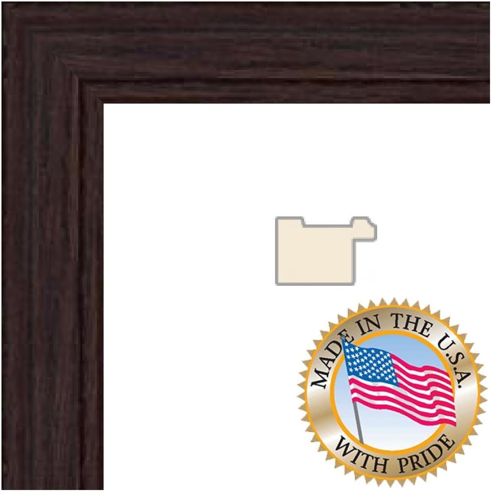 ArtToFrames 10x15 inch Walnut Stain on Red Oak Wood Picture Frame, FBPL0066-80209-YWAL-10x15