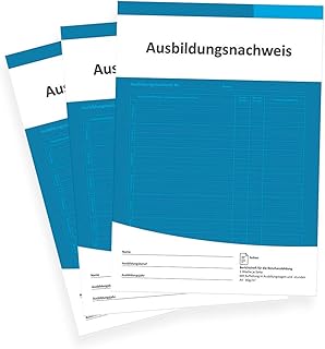 3er SET Berichtsheft Ausbildung/Ausbildungsnachweisheft täglich/wöchentlich - (DIN A4, 28 Seiten, 1 Woche je Seite)