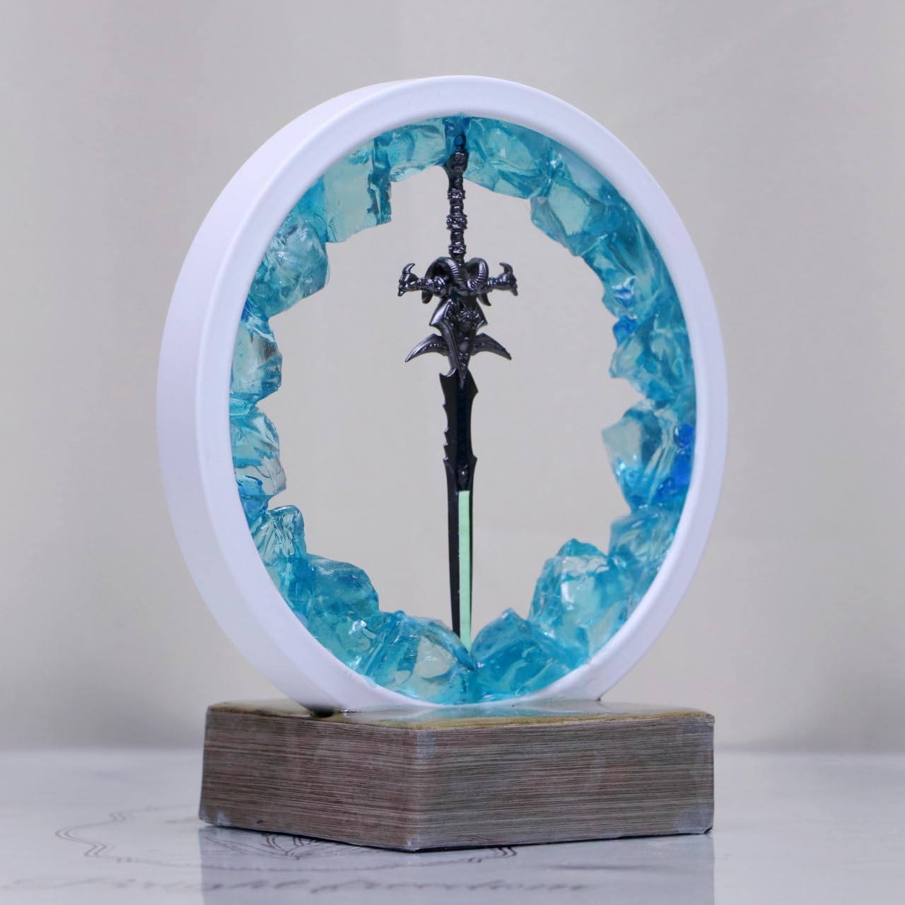 Frostmourne Sword Lamp, Lich King Night Light, Gaming Decoration, Light Flowing Gift, Blue Crystal Night Light, Unique Handmade Gamer Gift, Father's Day Gift