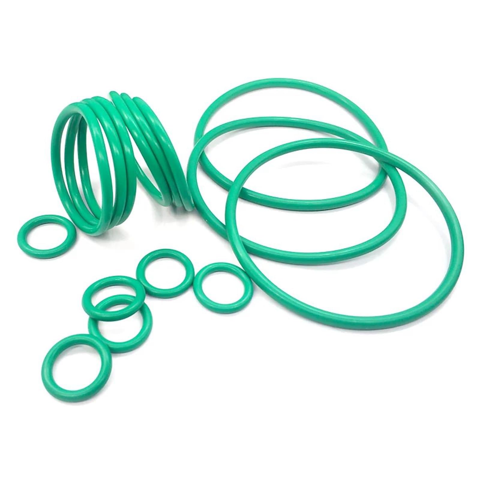 O-ring in gomma fluorurata, 200mm di diametro esterno, 190.8mm di diametro interno, 4.6mm di larghezza, guarnizione di tenuta rotonda, verde, 1 Pcs