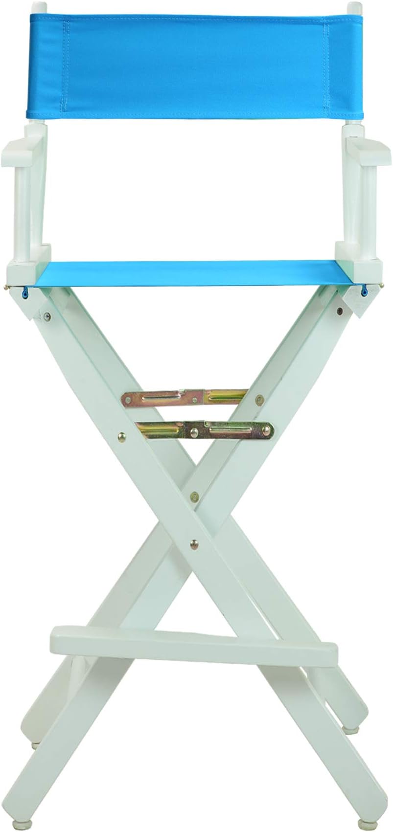 230-01/021-27 Director Chair, 30" - Bar Height, WhiteFrame/Turquoise Canvas