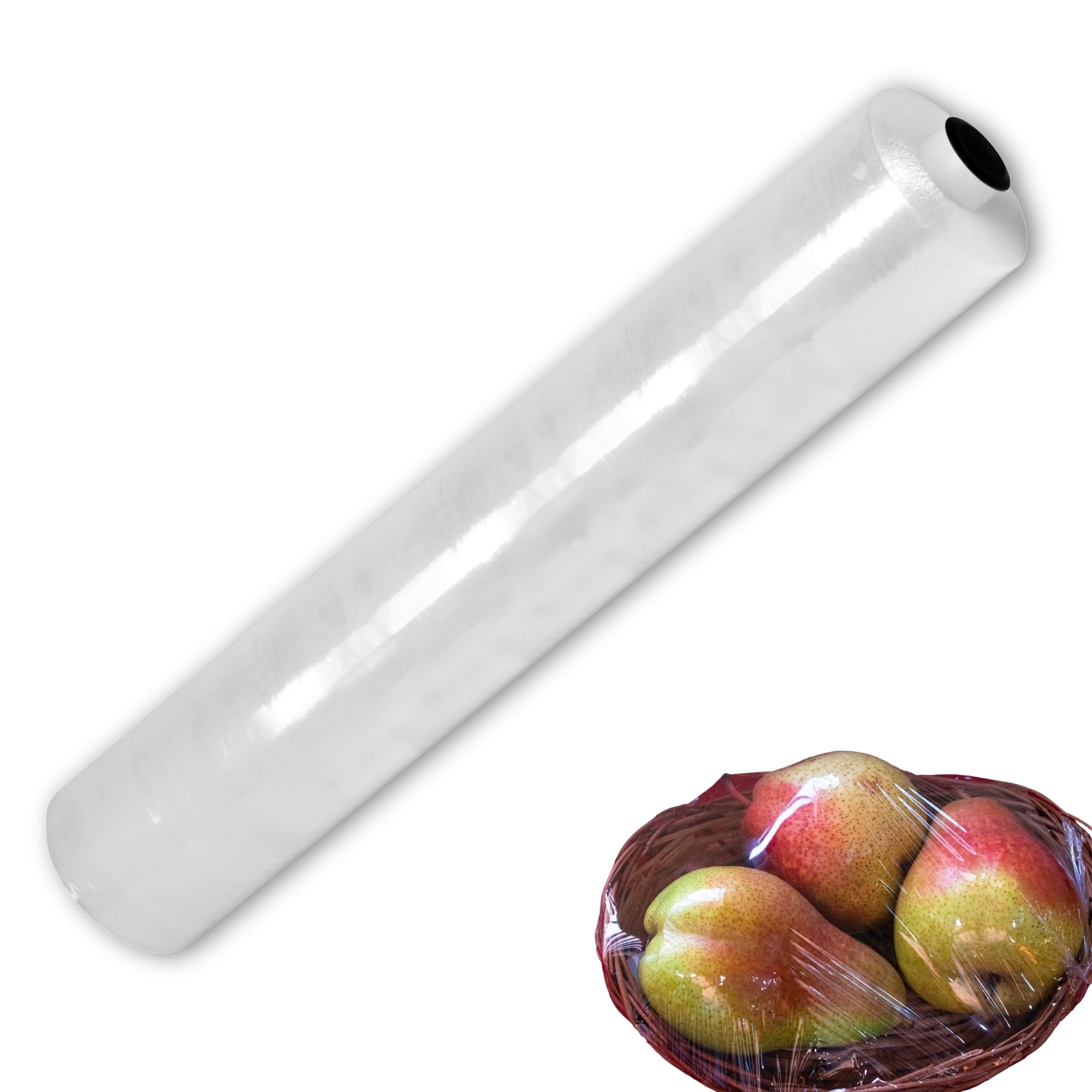 Papel Film Transparente extra resistente, papel transparente para conservar alimentos, Rollo de papel de cocina, fácil de cortar, extra resistente, 29 cm de ancho x 30 m de largo, 1 unidad - imagen 1