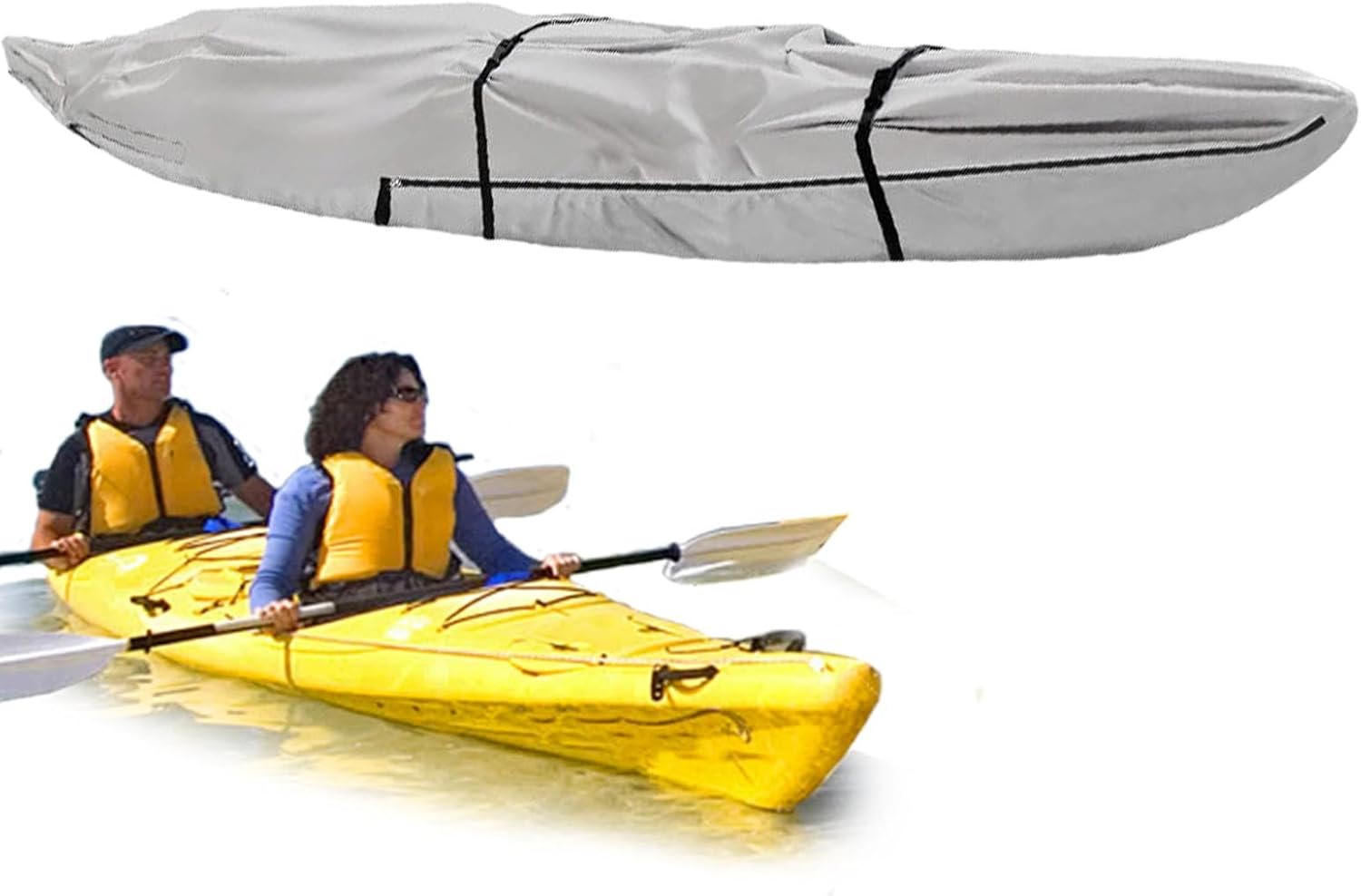 カヤックカバー - オックスフォード布製カヌー収納カヤックカバー 保護 | 防水カヤックボート整理カバー 防塵カヌー収納カバー 軽量