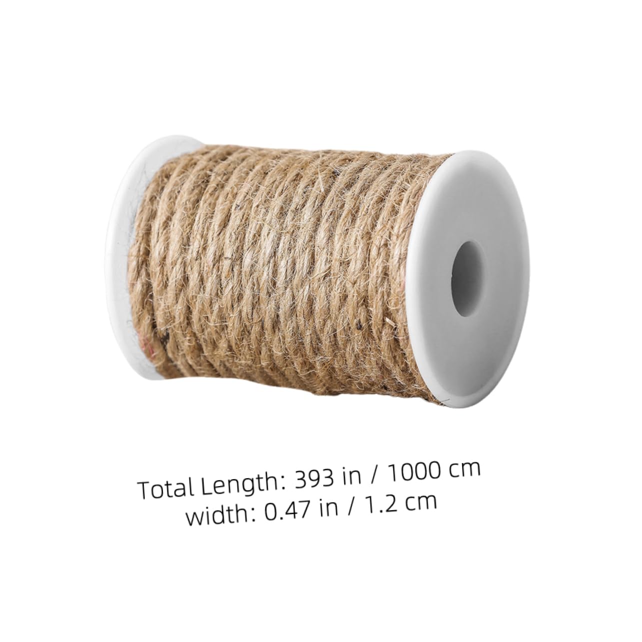 KALLORY Brown Jute Rope Thick Natural Twine for DIY Crafts Gardening and Climbing Plants Heavy Duty Jute Cord for Creative Projects and Easy Storage