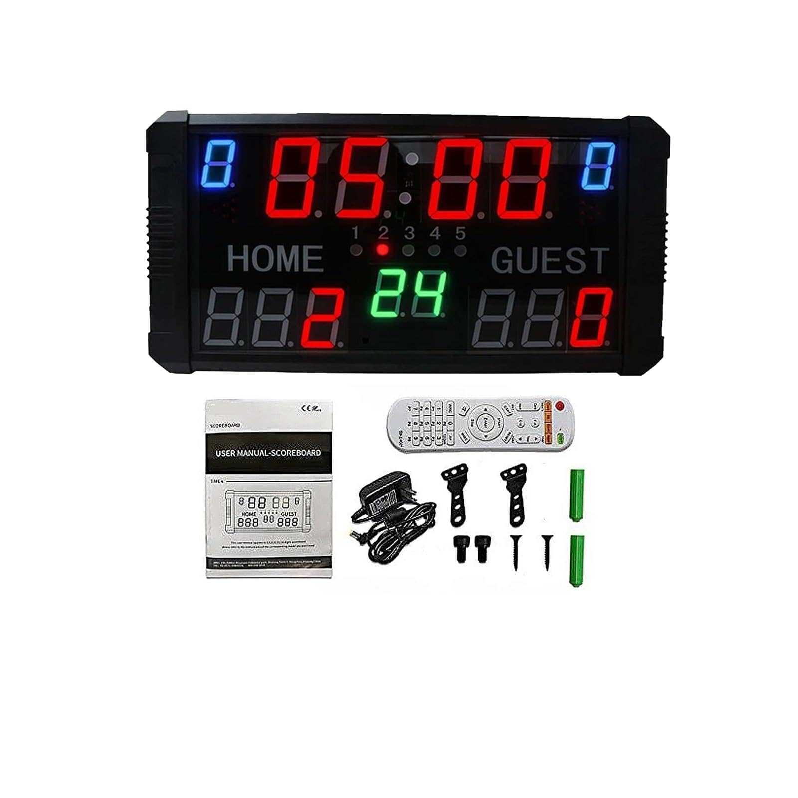 JVDDI Portable LED Digital Scoreboard With Beep, Special For Basketball Events(Suit A)