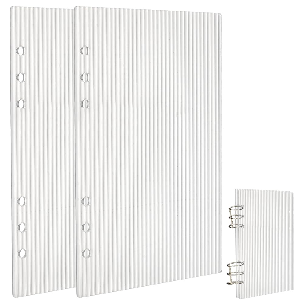 2 copertine per raccoglitori A5 in acrilico trasparente, 6 anelli, 21 x 14,9 x 0,3 cm, ricaricabili, 6 fori, per raccoglitori di budget, diario di viaggio, organizer da ufficio