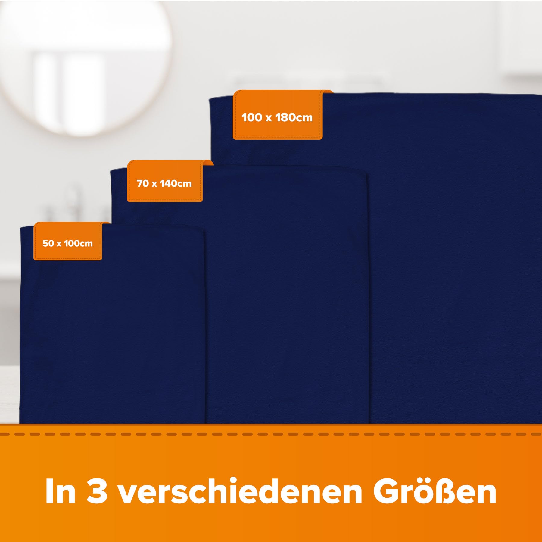 Deitert Handtuch mit Namen oder Wunschtext Bestickt, personalisiertes Duschtuch, individuelles Badetuch, 100% Baumwolle, 140 x 70 cm anthrazit