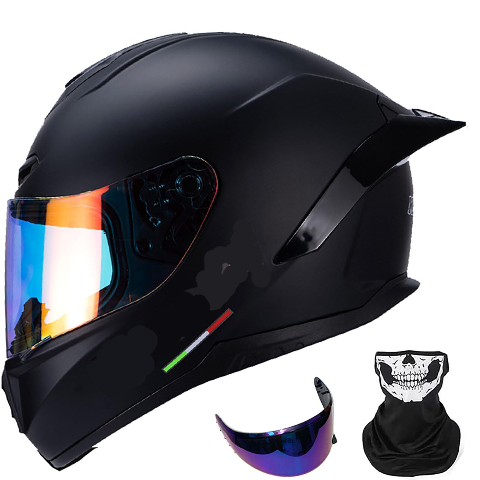 Modułowy kask motocyklowy, dopuszczony do użytku przez ECE, kask szczękowy z wbudowanym kaskiem pełnotwarzowym, dla dorosłych mężczyzn i kobiet, podwójny wizjer, kask wyścigowy