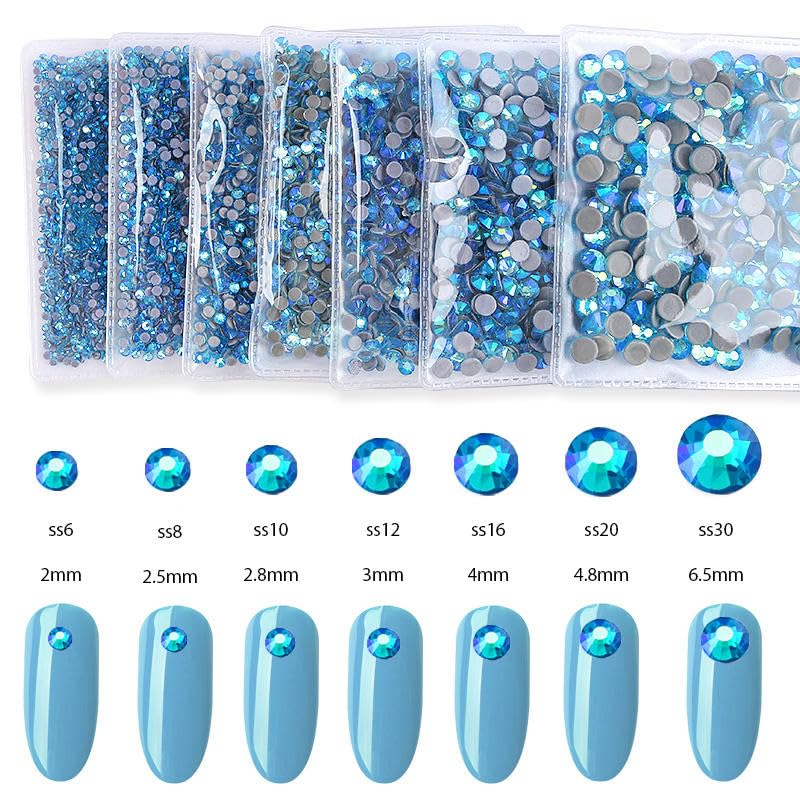 Großhandel Hotfix Strass Glitzer Strass AB Kristall Flatback Diamant Edelsteine Dekosteine Strass für Kleid Kleidungsstück-Antikes Zink-SS10-1440 Stück x 5 Beutel