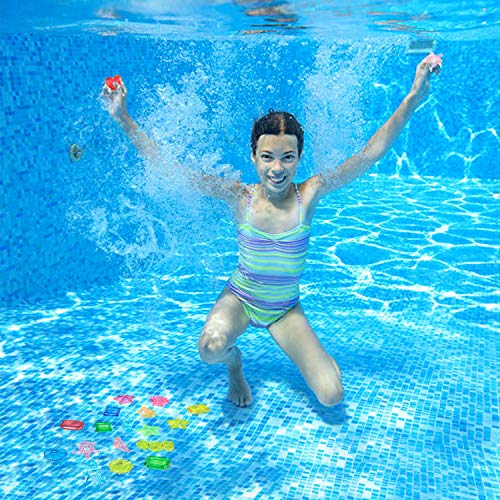 image for R HORSE 50 Pcs Dive Gem Toy Set Summer Diving Training Toy Plastic Sin