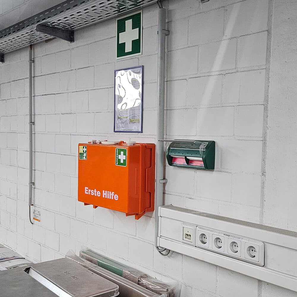 BIGPACK 2 x Söhngen Erste-Hilfe-Koffer MT, mit Wandhalterung, orange, DIN 13169, Art.-Nr. 609633 | Verbandskasten | Notfallkoffer | Erste Hilfe Kasten