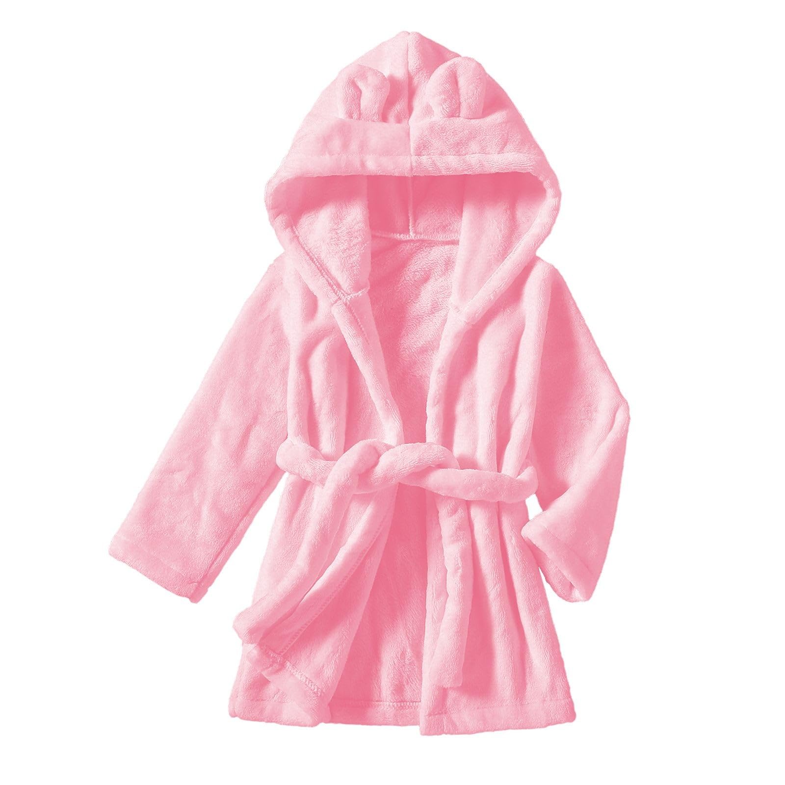Générique Peignoir de Bain Personnalisé pour Bébé, Peignoir de Bain en Flanelle Douce avec Capuche, Nom Brodé Personnalisé, Cadeau Personnalisé pour Bébé Garçons Filles