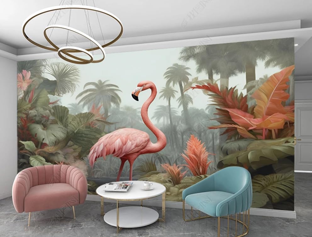 Papier peint forêt tropicale poster géant pour salon et chambre moderne