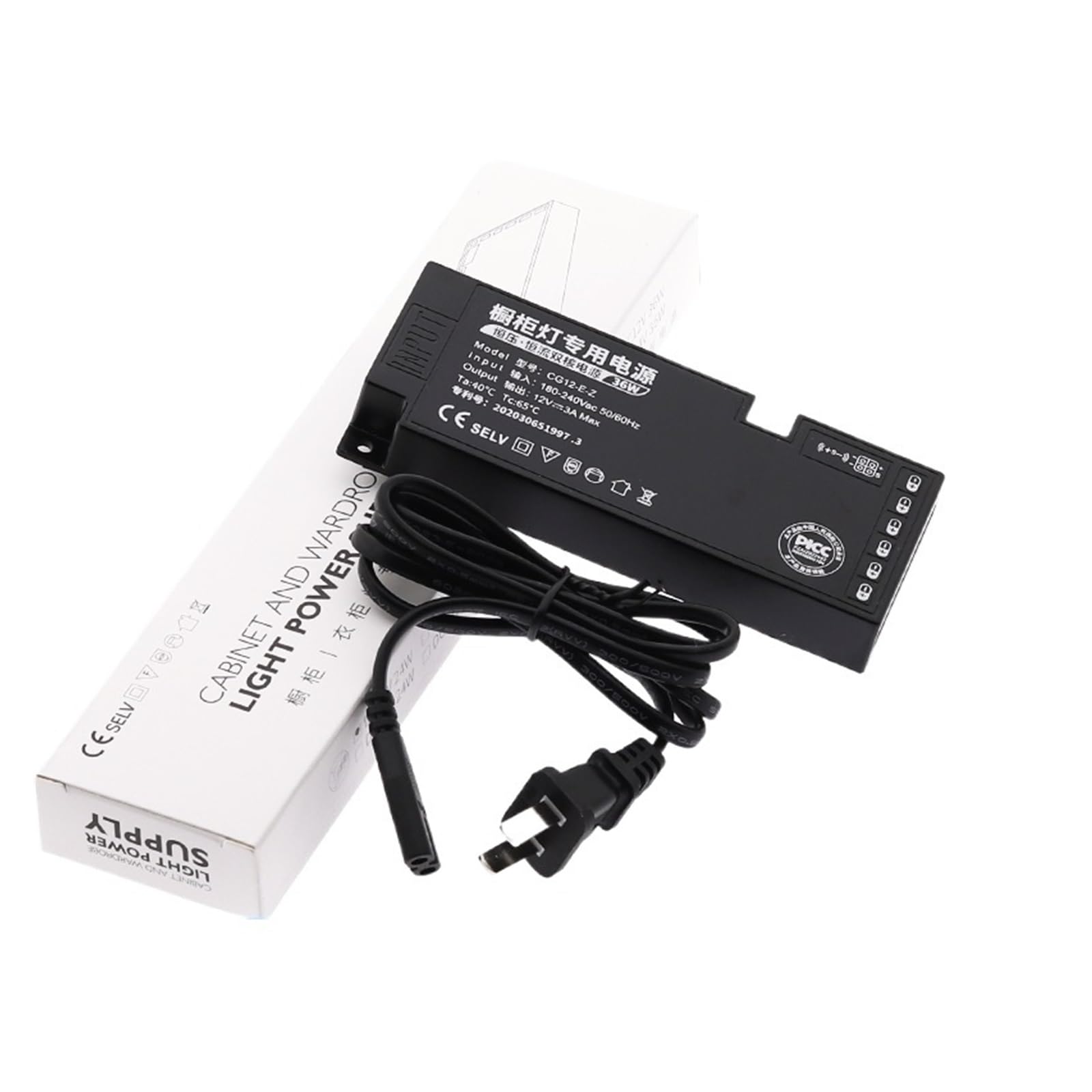 Éclairage LED basse tension performant avec alimentation fine 100W pour armoire