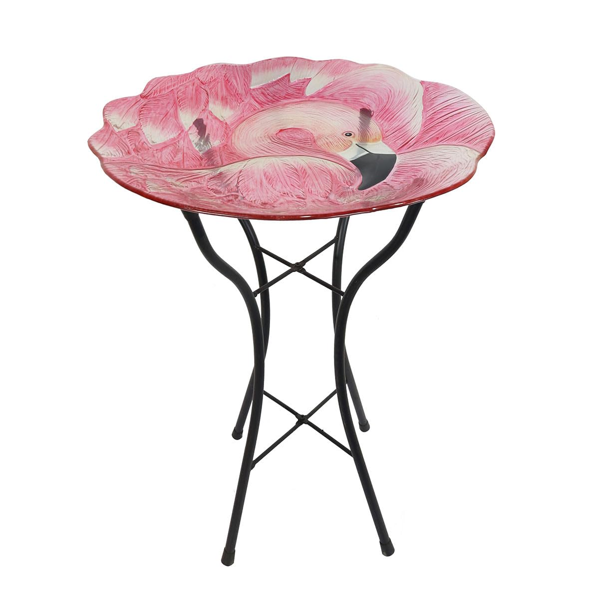 Briarwood Lane Flamingo Glass Bird Bath
