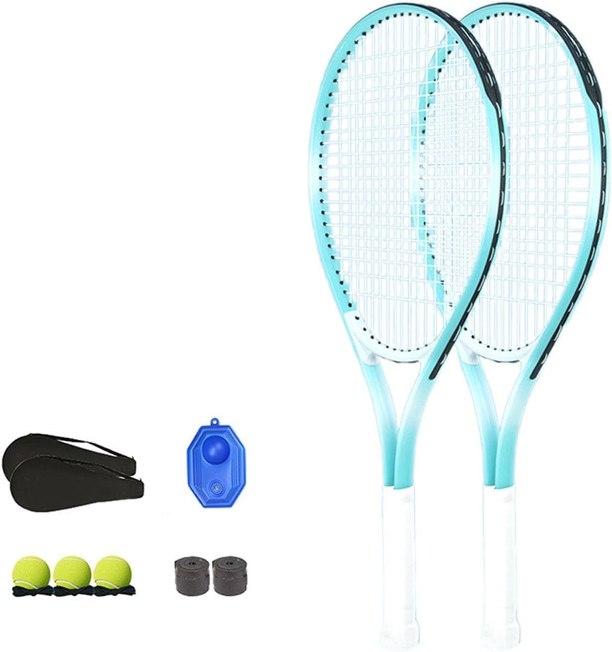 YIJU Tennis Racquet Set with Tennis Trainer Rebound Balls Lightweight Gift Anti Slip Grip Tennis Training Equipment for Backyard